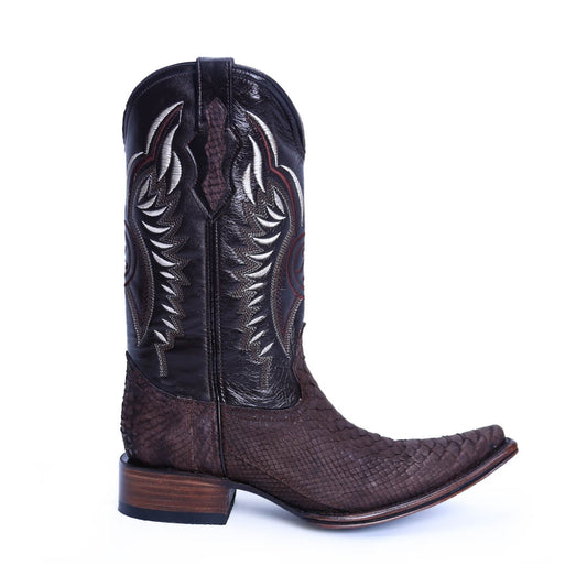 Bota Vaquera en Piel de Pitón Nobuck