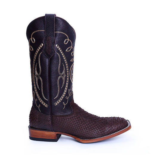 Bota Vaquera en Piel de Pitón Nobuck