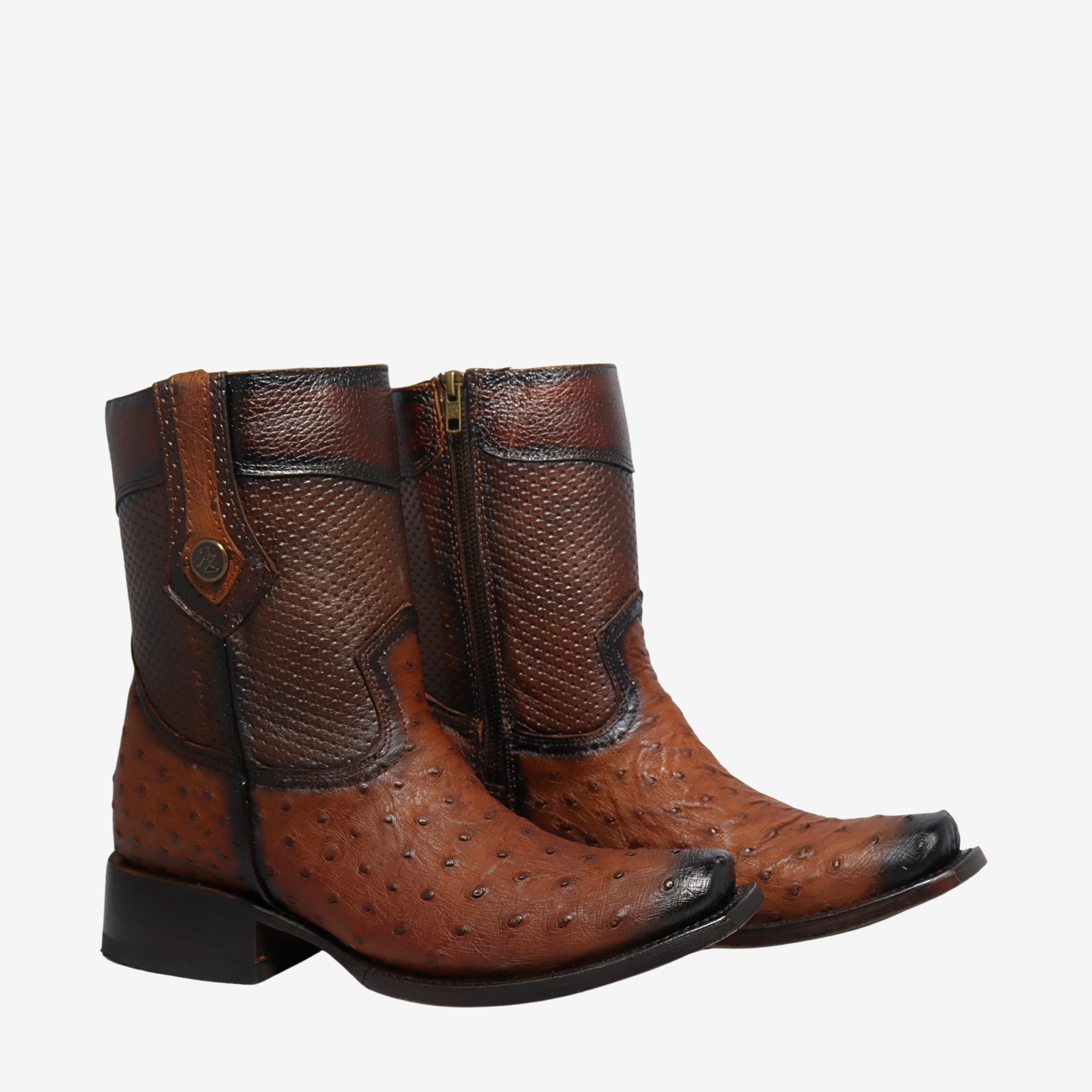 Botín Ámsterdam en Piel de Avestruz