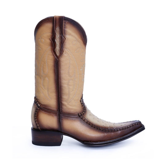 Bota Vaquera Floreta de Avestruz