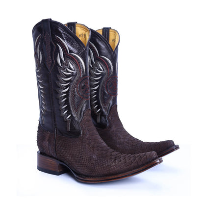 Bota Vaquera en Piel de Pitón Nobuck