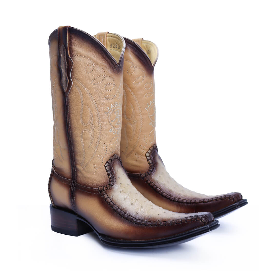 Bota Vaquera Floreta de Avestruz