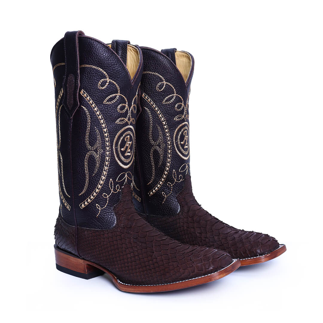 Bota Vaquera en Piel de Pitón Nobuck