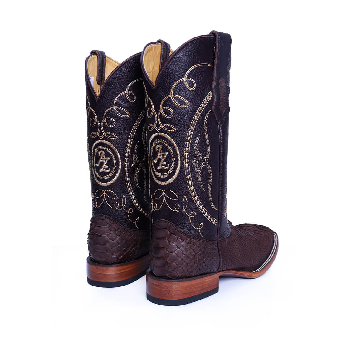 Bota Vaquera en Piel de Pitón Nobuck