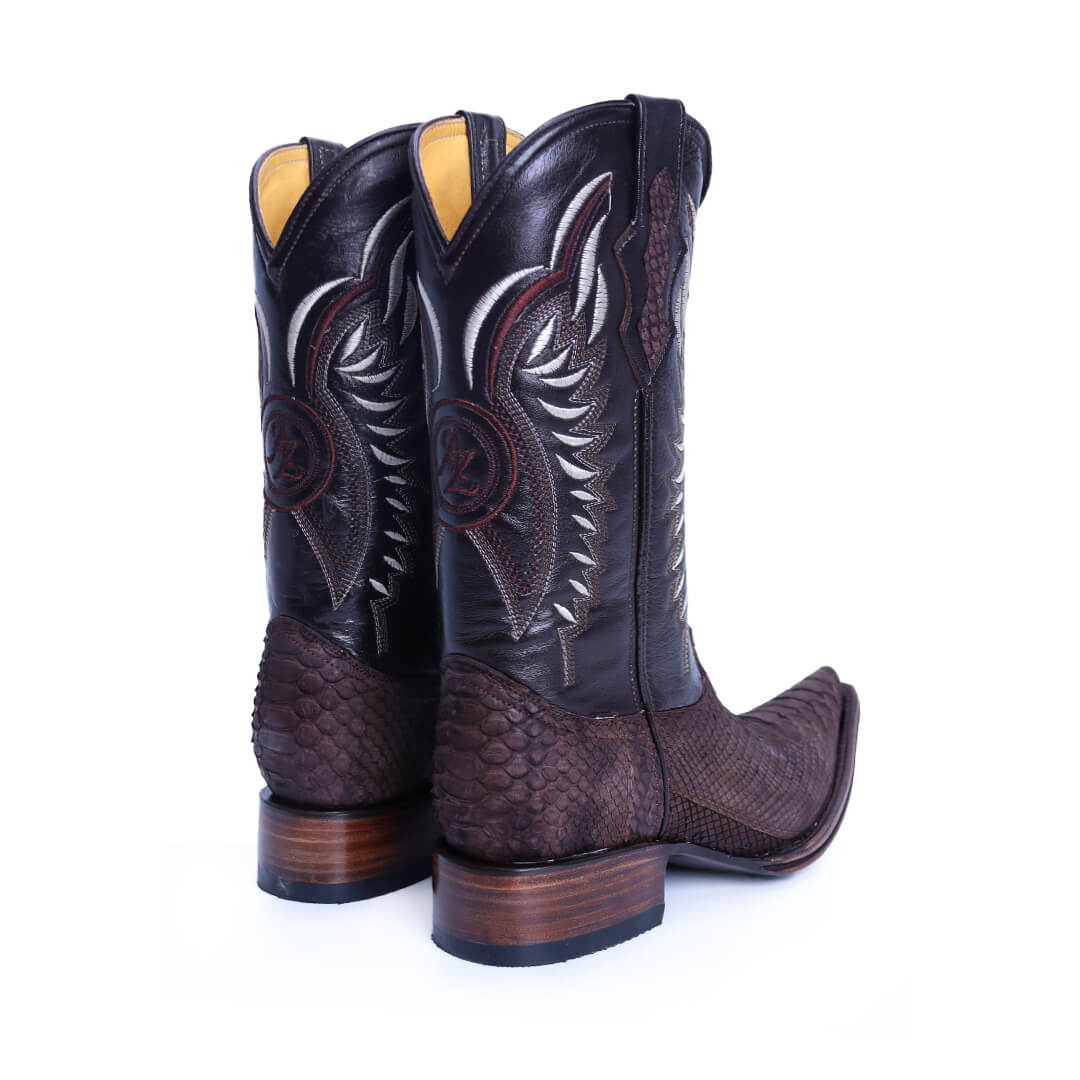 Bota Vaquera en Piel de Pitón Nobuck