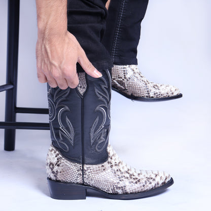 Bota Vaquera en Piel de Pitón Natural